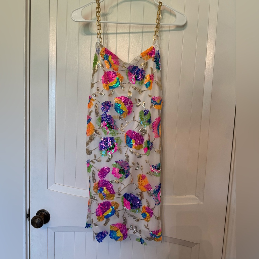 Source Unknown Multicolor Sequin Mini Dress